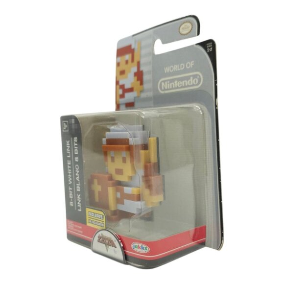 World Of Nintendo 8 Bit White Link Zelda 2.5" Action Figure Jakks Pacific NEW - Picture 3 of 10